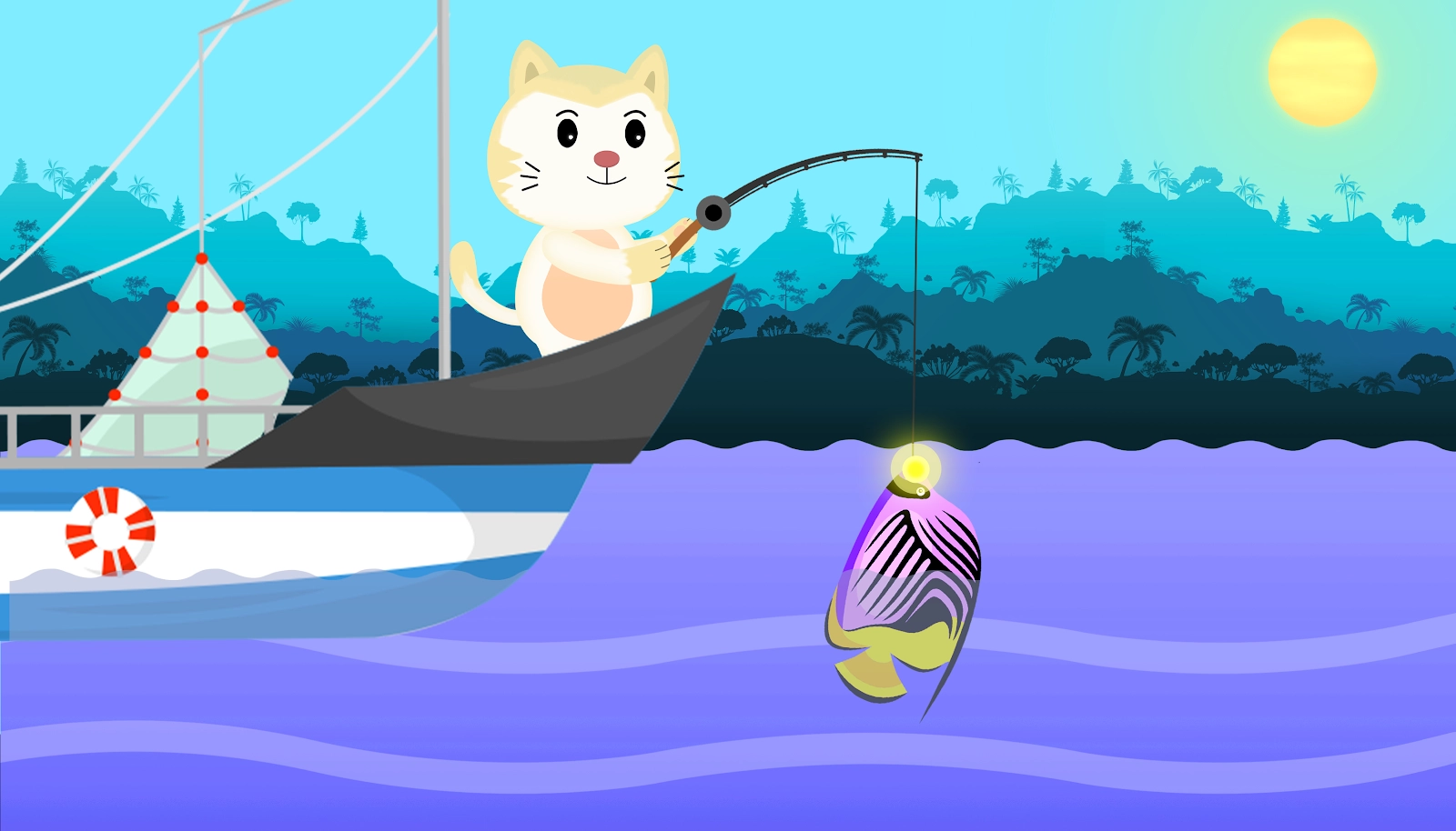 Cat Goes Fishing Взлом Много денег скачать на Андроид