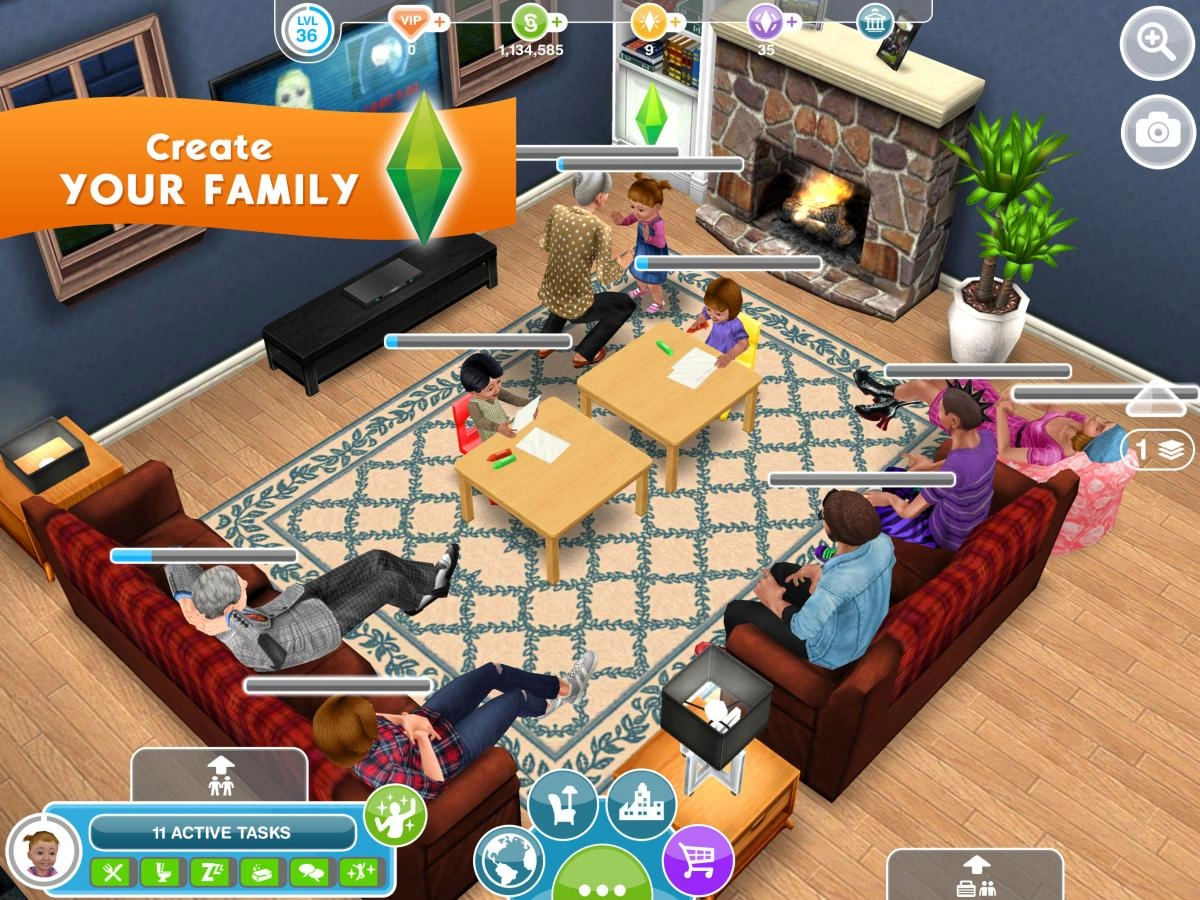 The Sims FreePlay с бесконечными деньгами скачать на Айфон